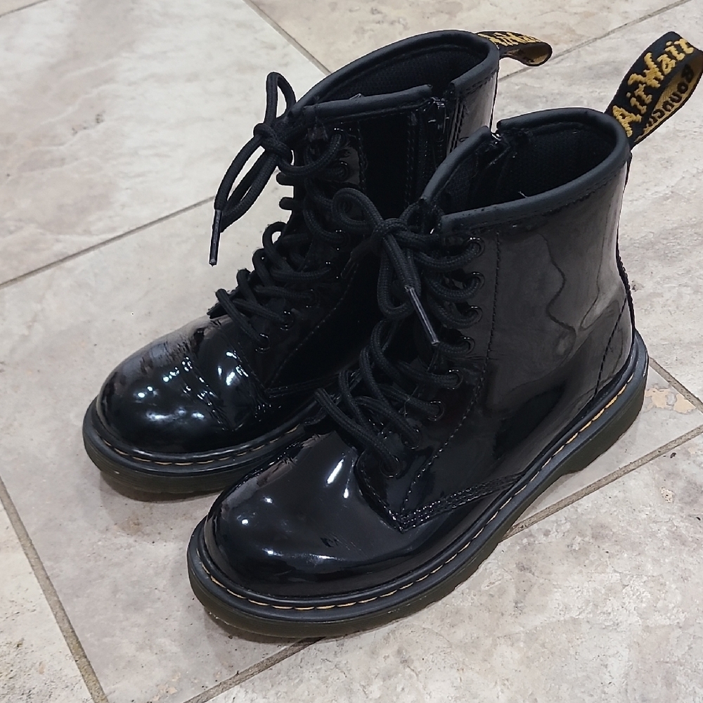 Dr. Martens Shiny Black Combat Boots